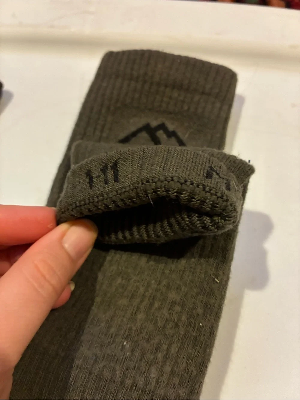 Darn Tough Wool Crew Socks in Olive Green — Military, 2 pairs